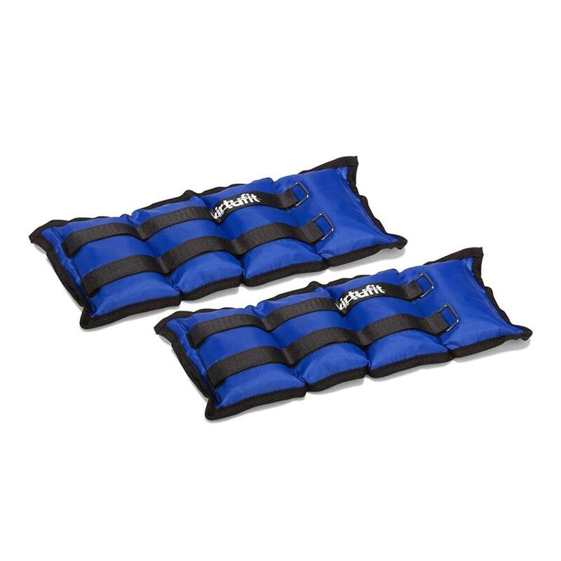 Pesi per caviglie/polsi regolabili 2 x 2 kg - Nylon - Blu