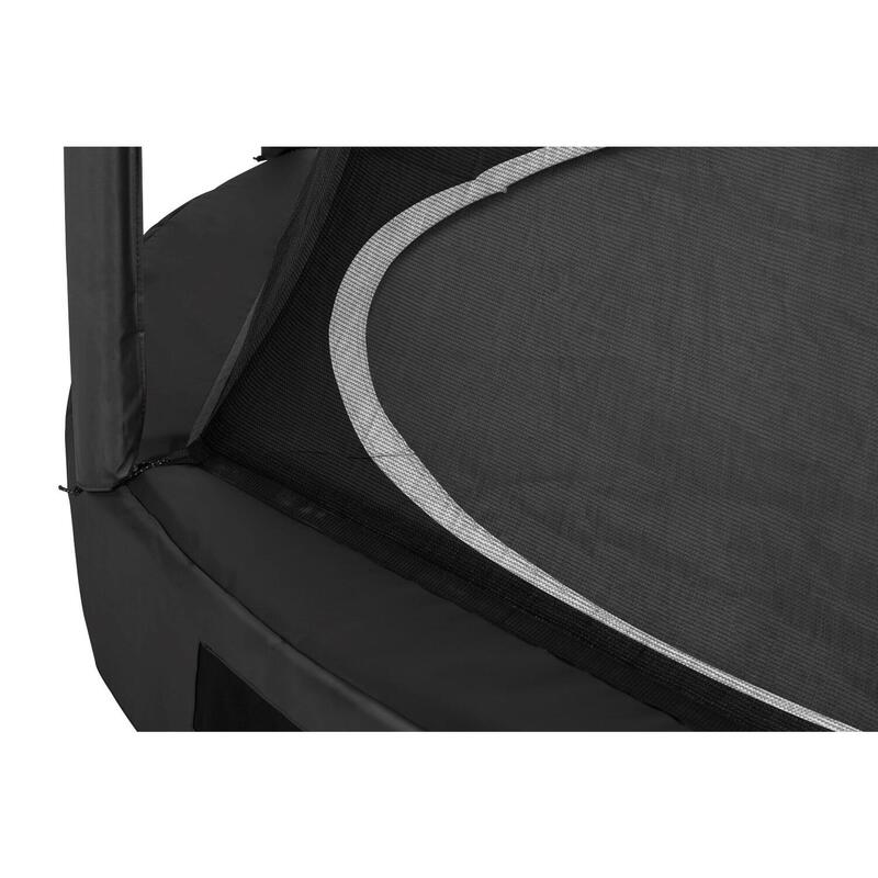 Trampoline de sol Salta Premium avec filet de sécurité - 251 cm - Noir