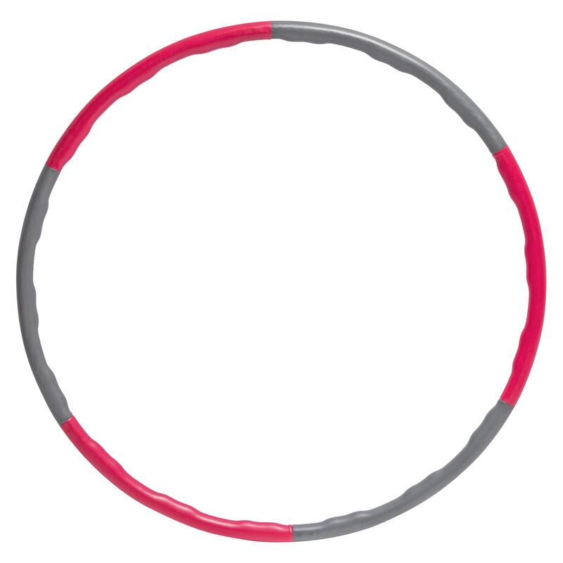 Fitness Hula Hoop Reifen - 100 cm - 1,8 kg - Rosa/Grau