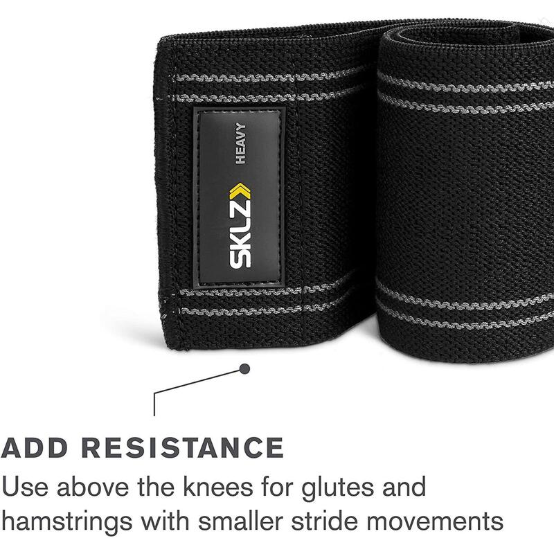 SKLZ Pro Knit Hip Light weerstandsband zwart/geel, Lichte intensiteit