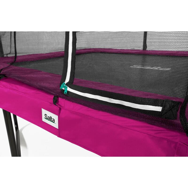 Trampoline - Comfort Edition - 305 x 214 cm - Rectangulaire Rose