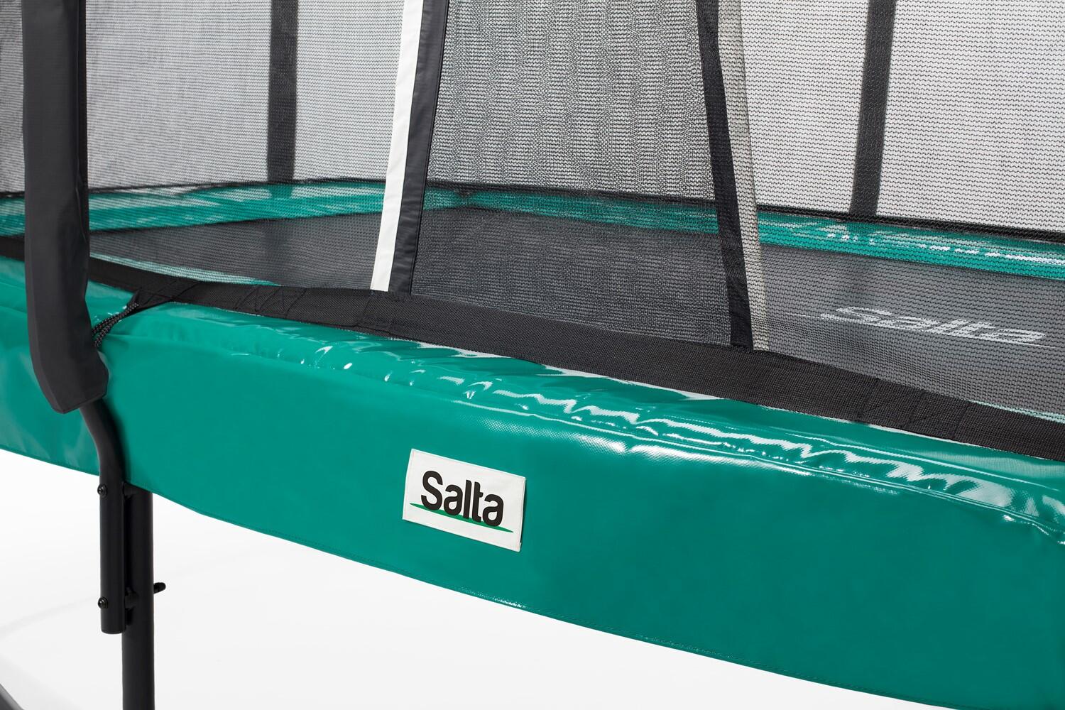 14ft x 8ft Salta Green Rectangular First Class Trampoline 2/7