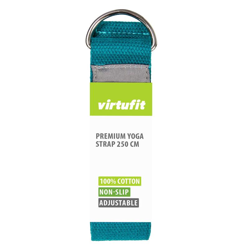 Premium Yoga Riem - Katoen - 250 cm - Ocean Green