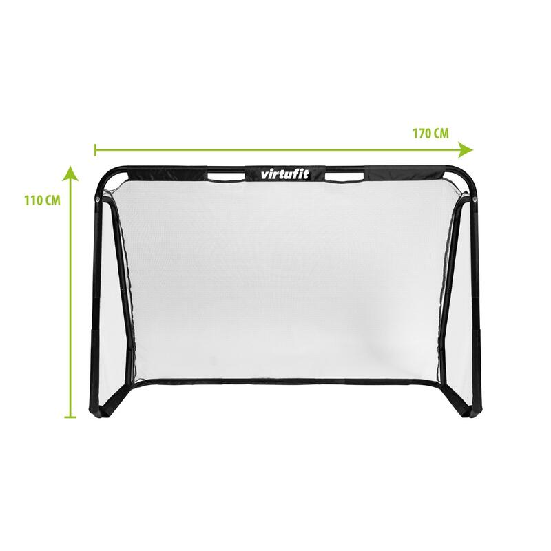 Poarta de fotbal VirtuFit Football Goal cu tinte de antrenament 170 x 110 cm