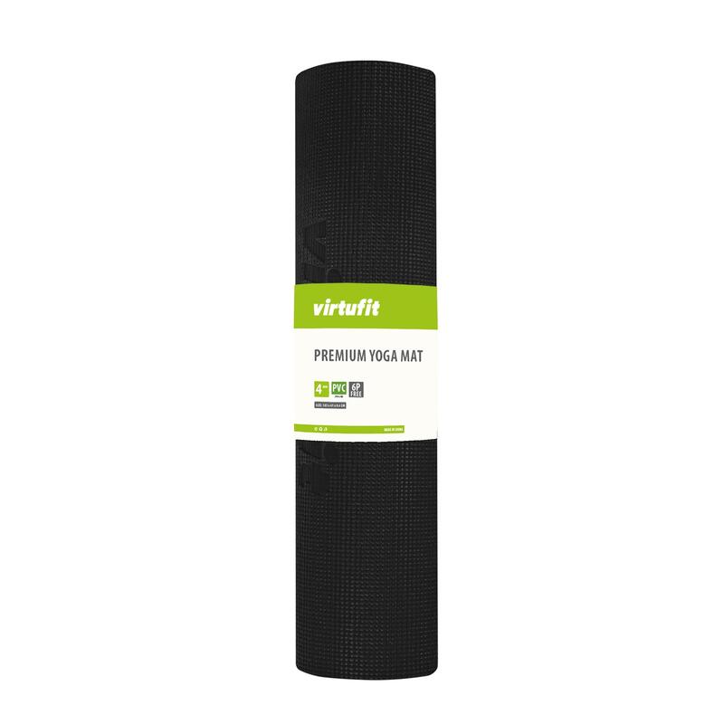 Premium Yoga Mat - Anti-slip - 4 mm - Onyx Black Mandala