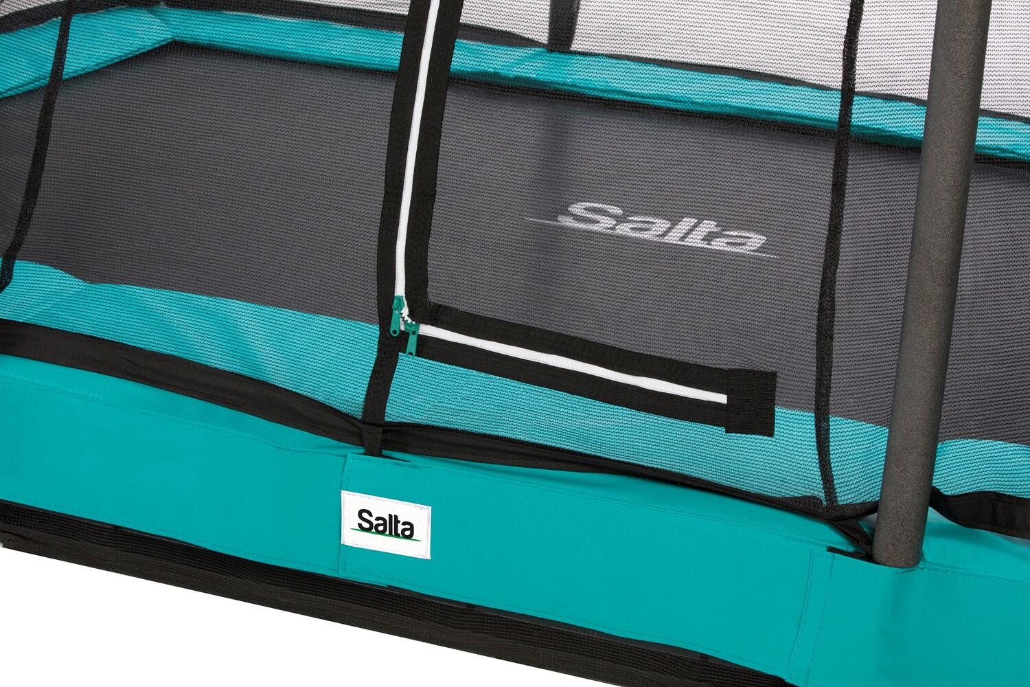 12ft x 8ft Salta Green Rectangular Comfort Edition Inground Trampoline 3/7