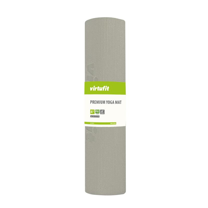 Tapis de Yoga Premium - Antidérapant - 4 mm - Gris Naturel