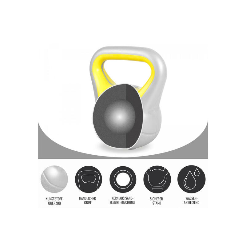 Gorilla Sports Kettlebells - Kunststof Trendy -  2 x 4 kg - Set van 2