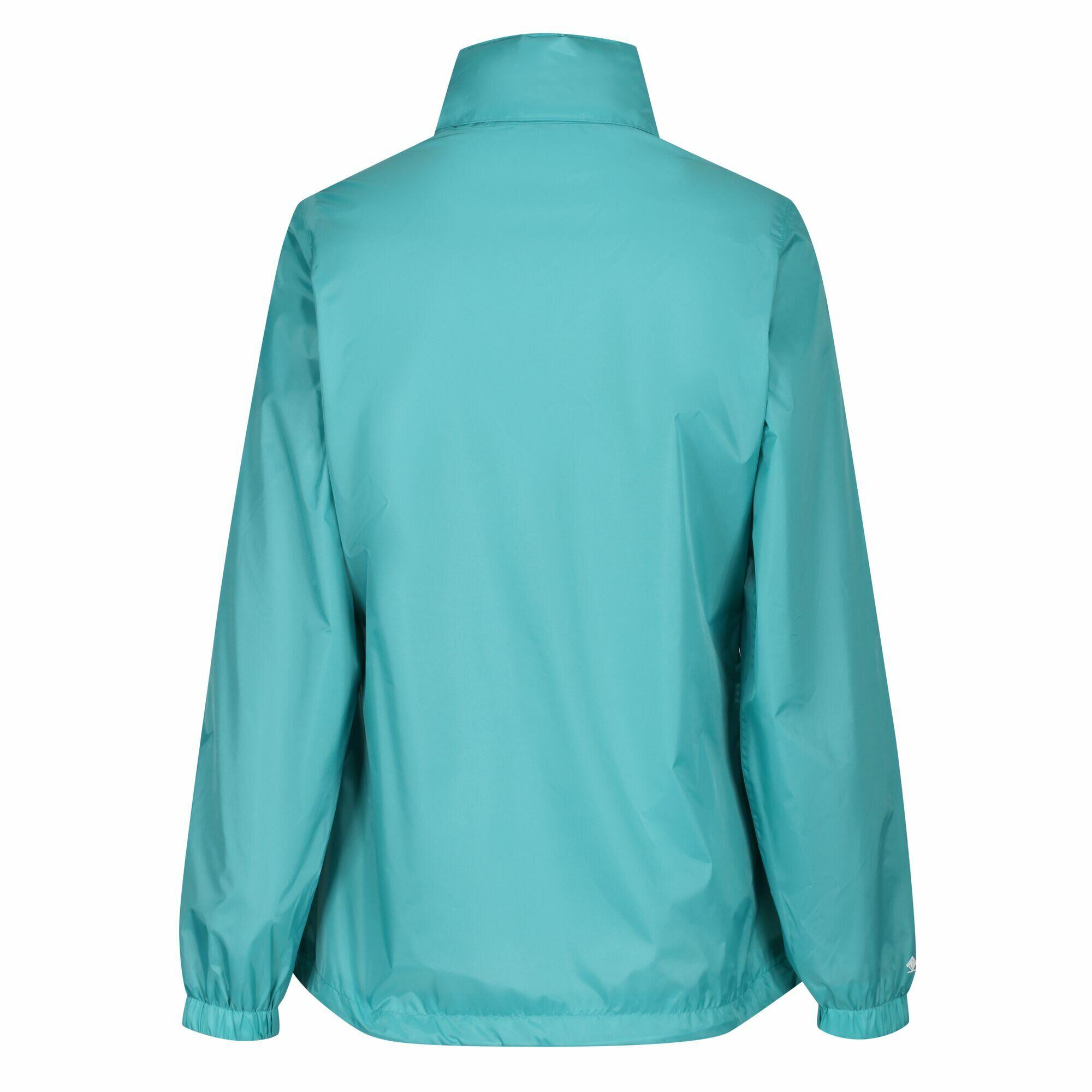 Corinne IV Women's Fitness Waterproof Rain Jacket - Turquoise 6/6