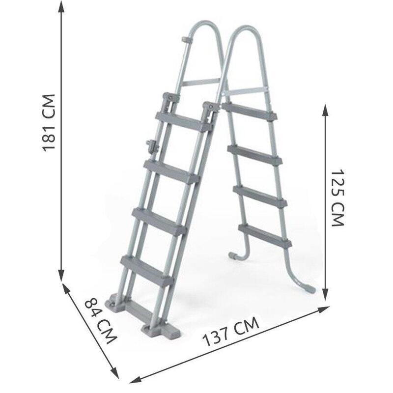 Escada de segurança com 4 degraus Flowclear 122 cm