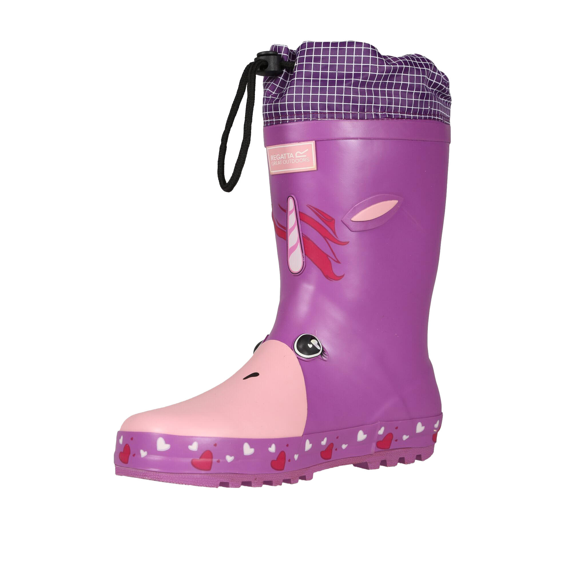 Childrens/Kids Unicorn Wellington Boots (Radiant Orchid) 1/5