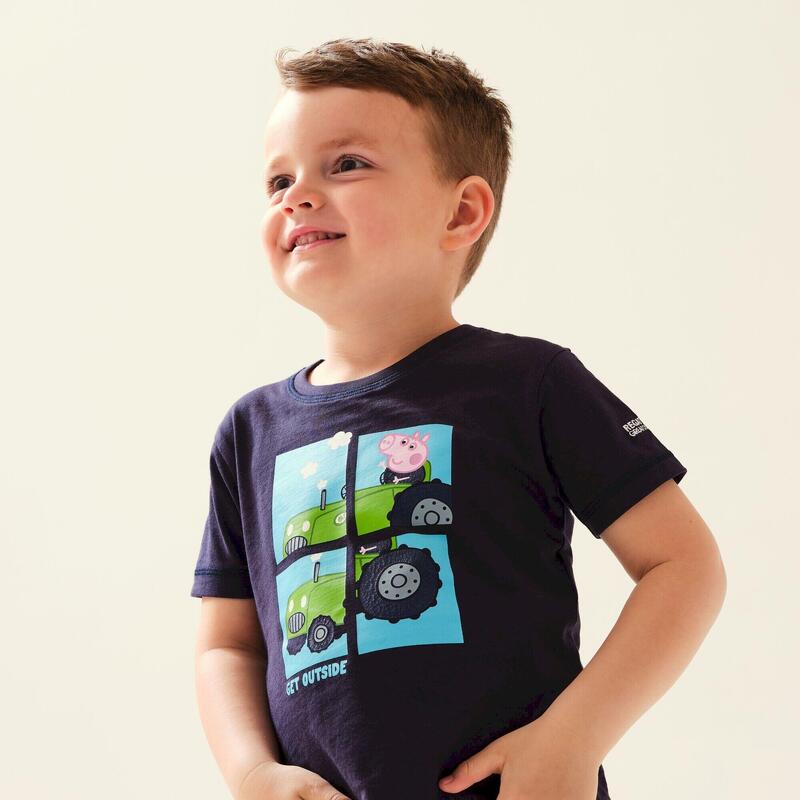 Kinder/Kinder Peppa Pig Trekker TShirt met korte mouwen (Marine)