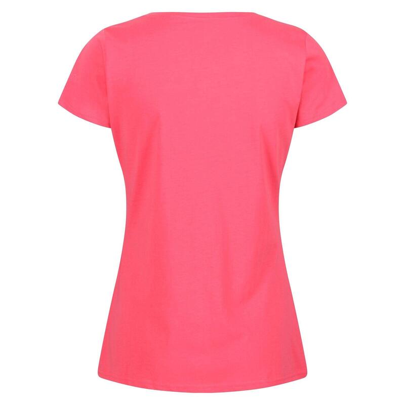 Dames Breezed II Bloemen Tshirt (Tropisch Roze)