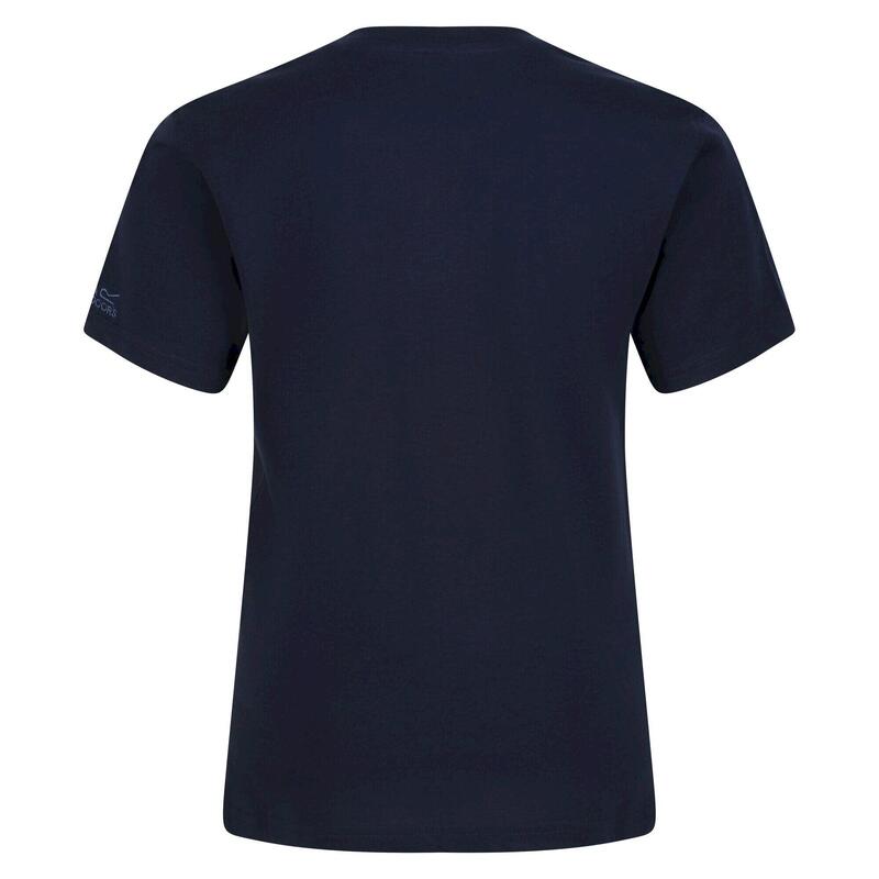 Kinderen/Kinderen Bosley V Contrast Gestreept Tshirt (Marine)