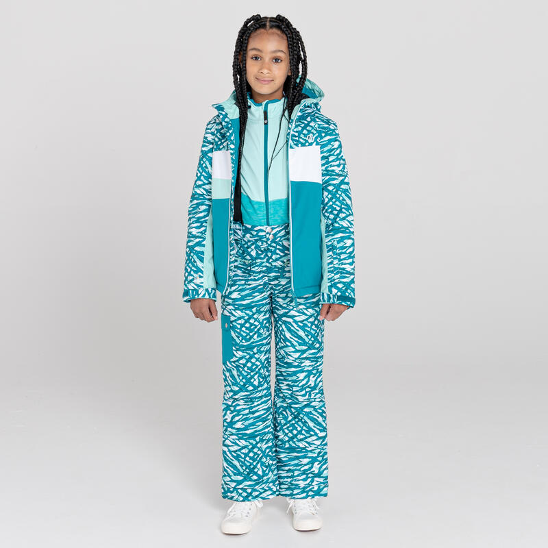 Childrens/Kids Pantalon de ski isolé Timeout II imprimé zèbre (Bleu méthyle