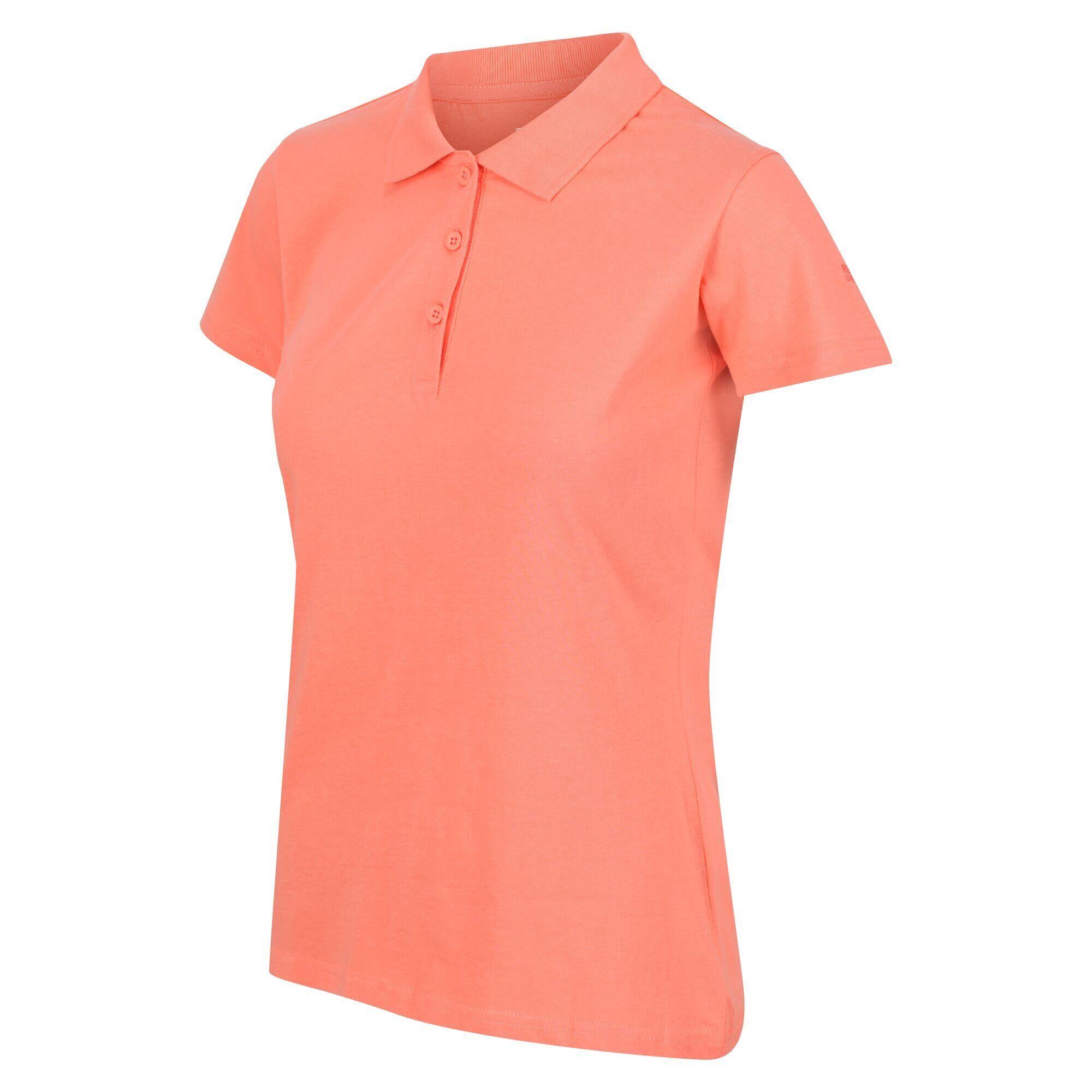 Womens/Ladies Sinton Polo Shirt (Fusion Coral) 3/5