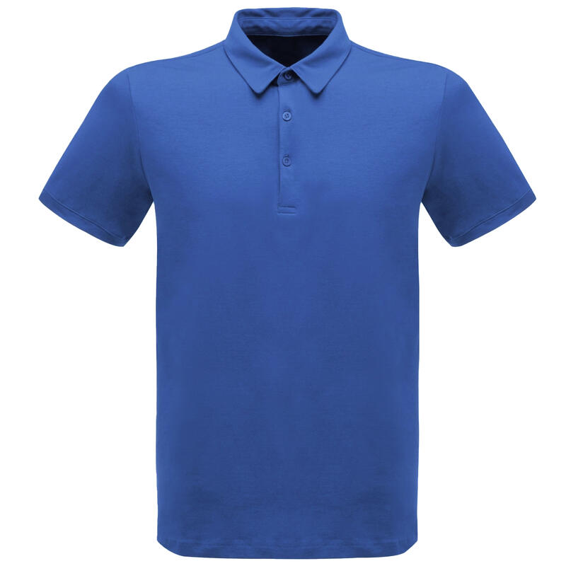 Homem Profissional Clássico 65/35 Camisa Polo de manga curta Azul Real
