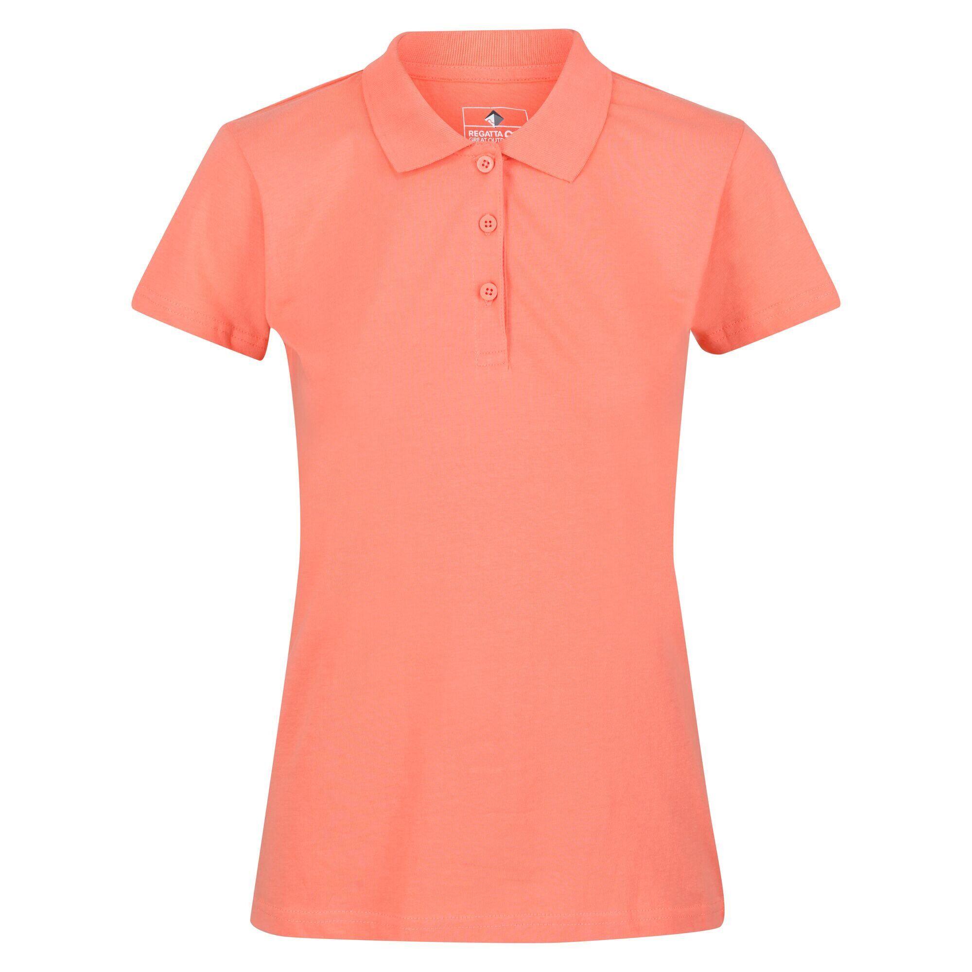 Womens/Ladies Sinton Polo Shirt (Fusion Coral) 1/5