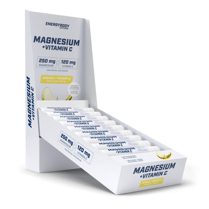 Magnesium + Vitamin C Ampullen, Magnesiumcitrat, hochdosiert, 20 x 25 ml