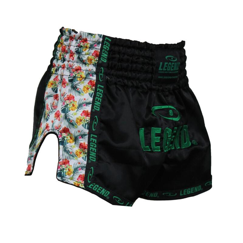 Kickboxing Shorts Filles/Dames Flower Power Satin