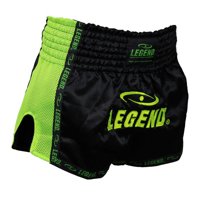 Kickboks Broekje Kids/Volwassenen Neon Groen Mesh