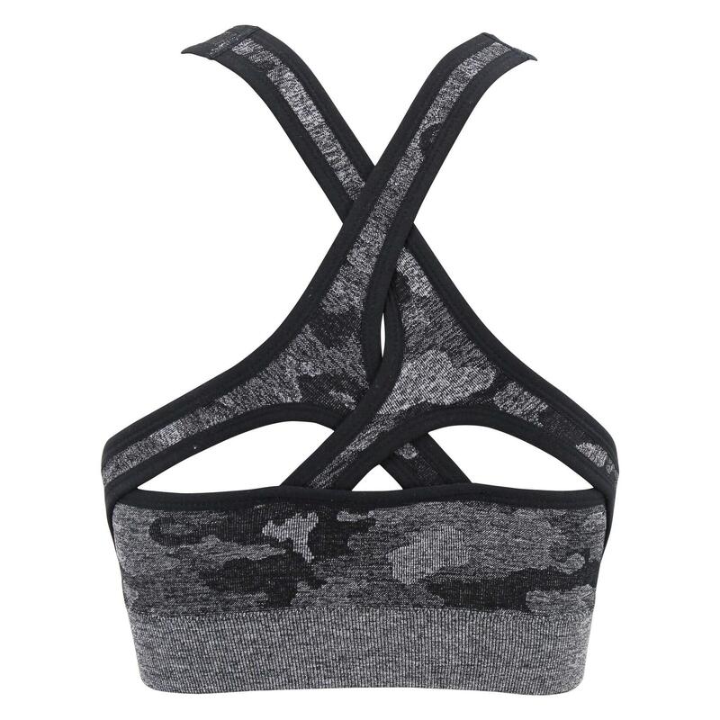 Brassière Sport Femme Camo Noir