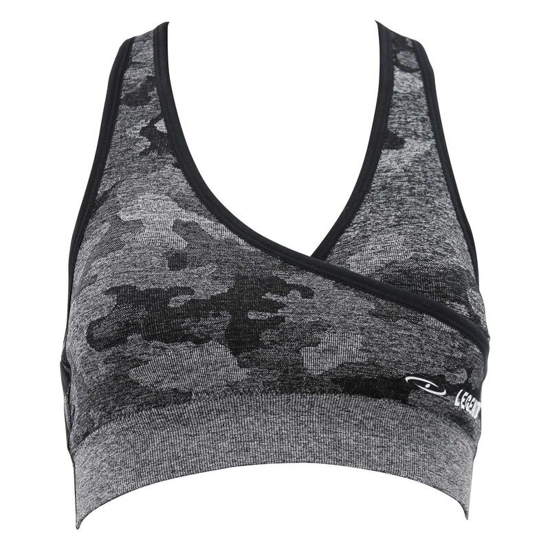 Brassière Sport Femme Camo Noir