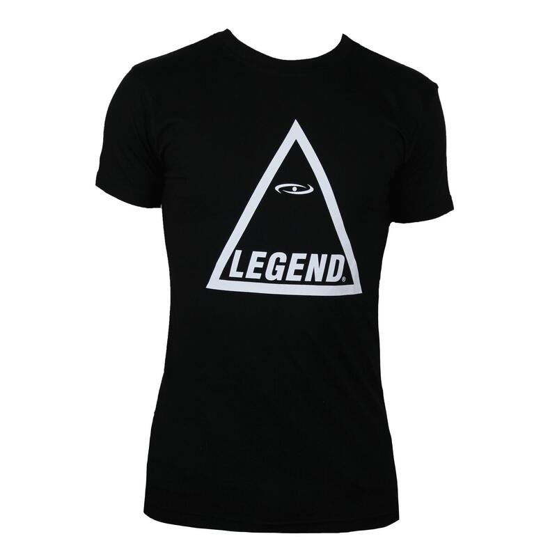 t-shirt Triangle Kids/Volwassenen Zwart 100% Bio Katoen Fitness en Hardlopen