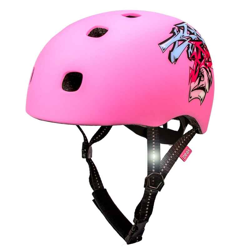 Skater Helm für Teenager und Erwachsene | Grafitti Pink M/L |EN1078  Geprüft