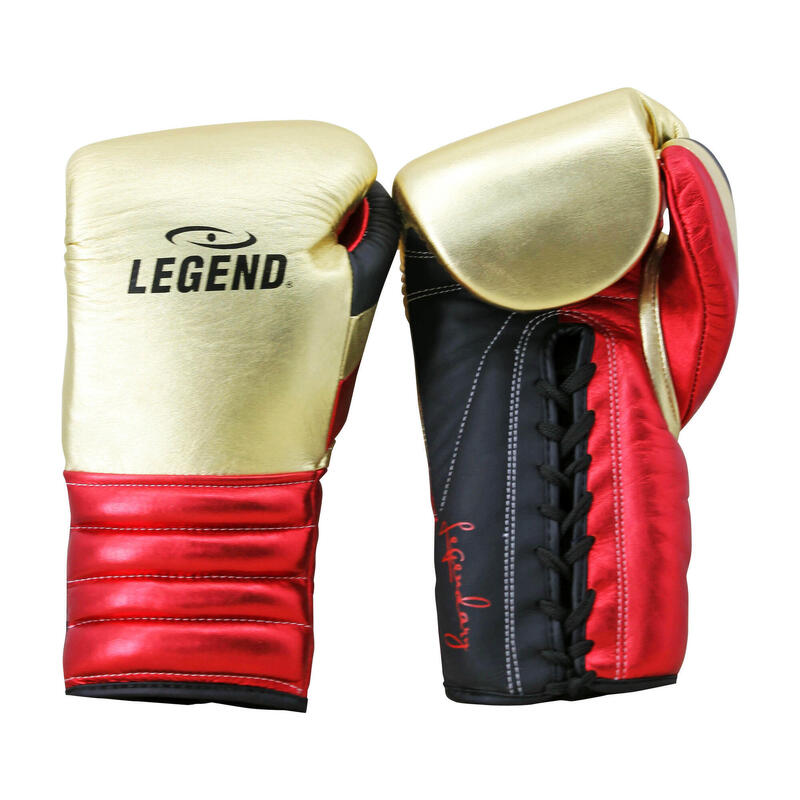 Gants de boxe Lace Limited Homme/Femme Cuir Noir-Rouge-Or