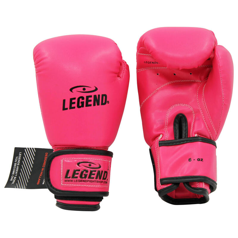 Gants de Boxe Enfant 4-8 ans Rose Fluo 4oz/6oz PU