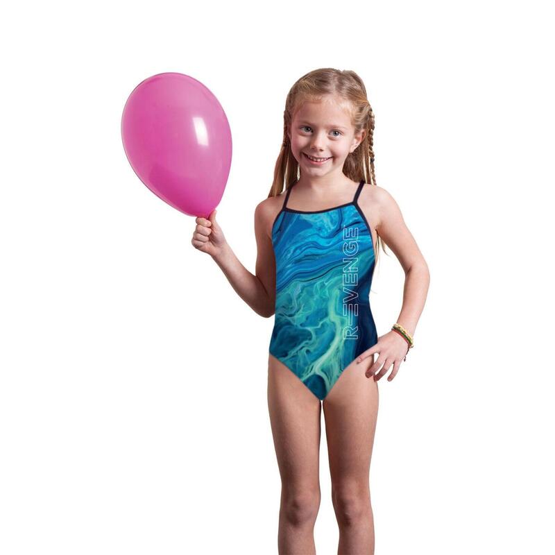 Costume tecnico intero donna piscina Acquagym Endurance Sea Blue