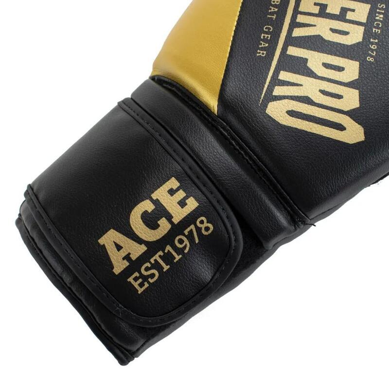 Gants de boxe Super Pro Combat Gear ACE - Noir/Or