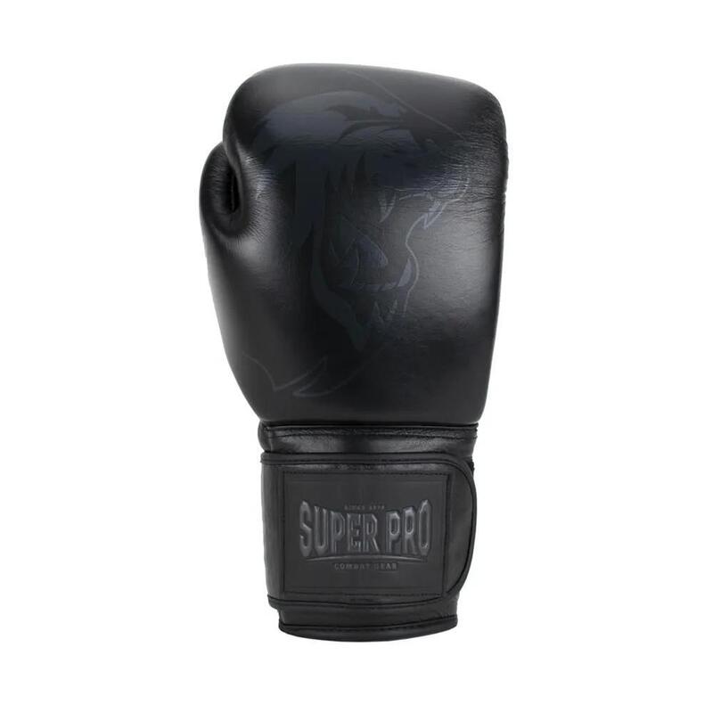 Gants de boxe en cuir (Kick) Super Pro Combat Gear Legend - Noir - 12 oz