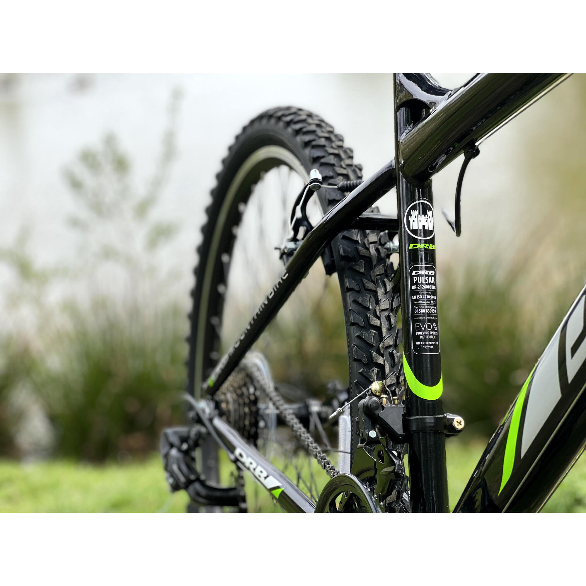Dallingridge Pulsar Adult's Hardtail Mountain Bike, 26In Wheel - Black/Green 3/5