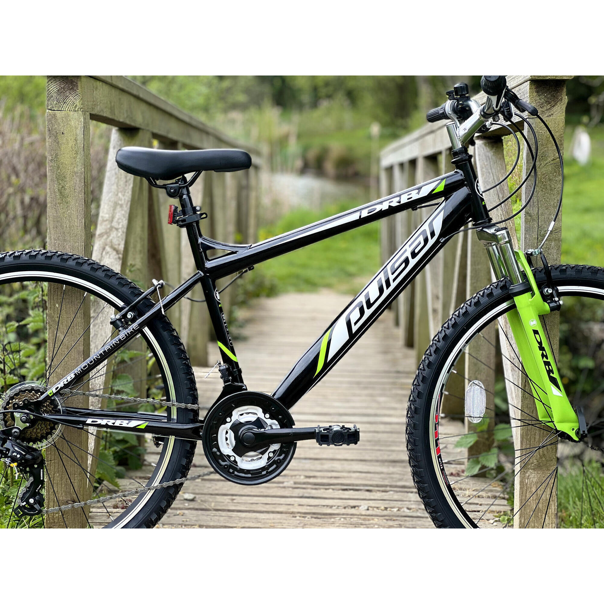 Dallingridge Pulsar Adult's Hardtail Mountain Bike, 26In Wheel - Black/Green 2/5