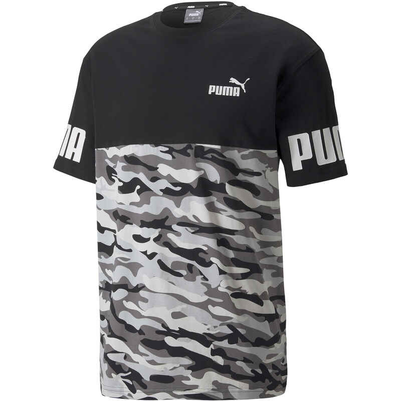 T-Shirt Puma Power Camo, Schwarz, Herren