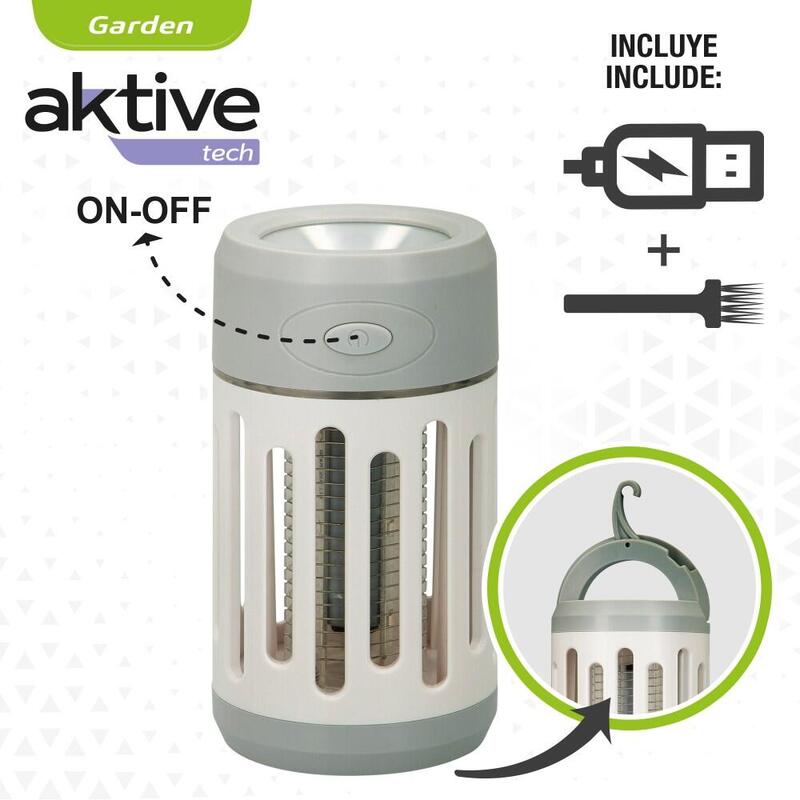 Lampe UV anti-moustiques avec torche LED Aktive