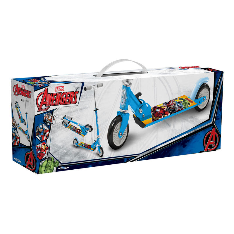 Marvel Avengers 2-wiel Kinderstep Opvouwbaar Voetrem Blauw