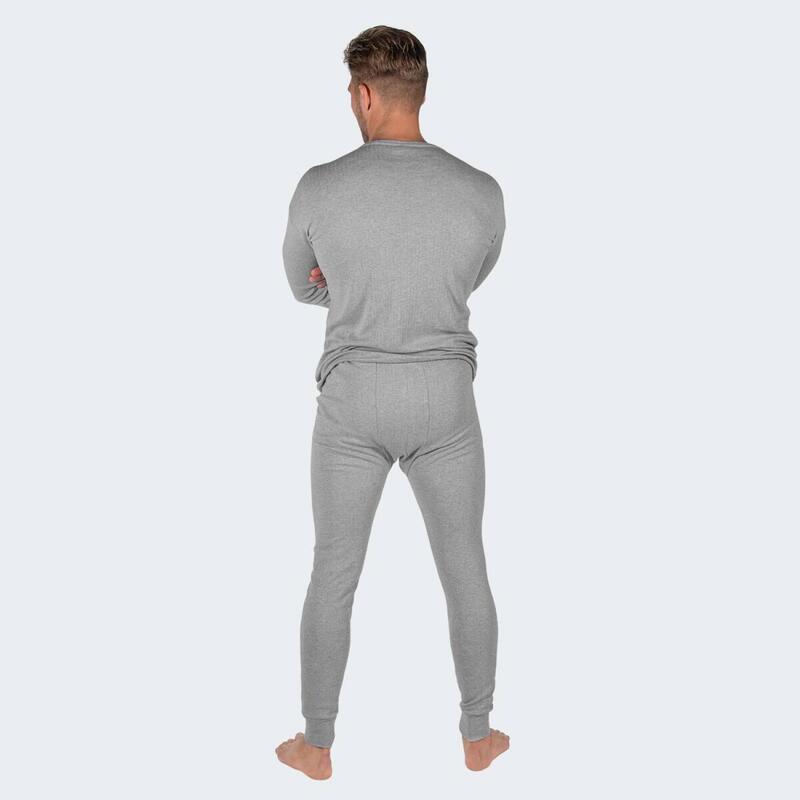 Thermounterwäsche Herren 2er Set | Hemd + Hose | Innenfleece | Grau