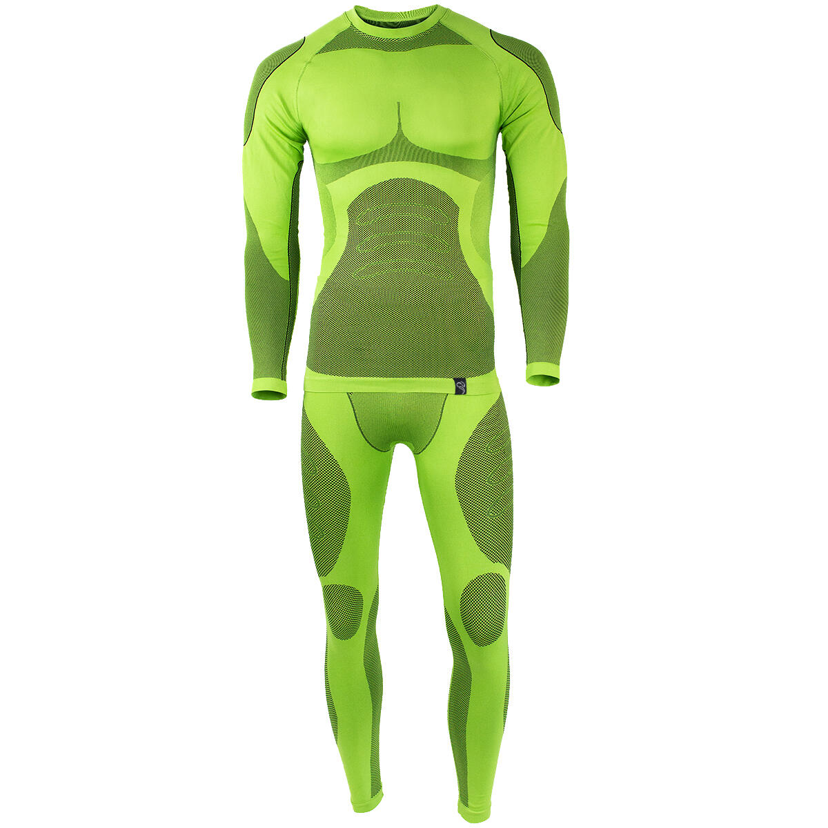 Thermal and functional underwear set | Men | Seamless | Lime