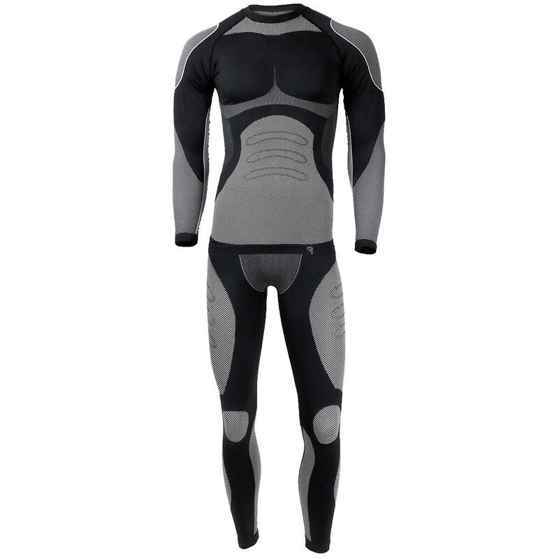 Funktionsunterwäsche Herren Set | Thermounterwäsche | Seamless | Schwarz