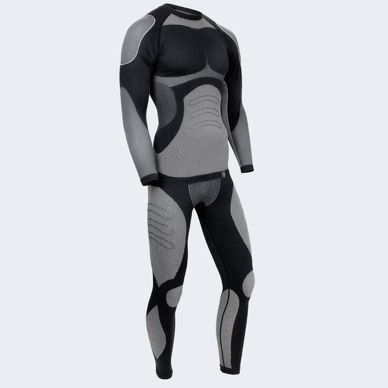 Set sous-vêtements thermiques et fonctionnels | Hommes | Seamless | Noir