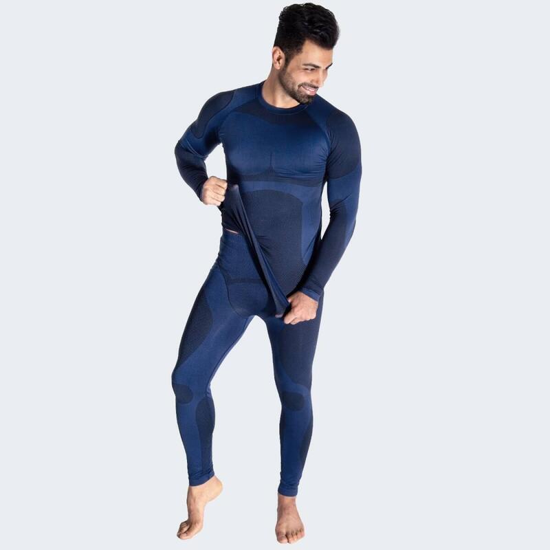 Funktionsunterwäsche Herren Set | Thermounterwäsche | Seamless | Navy