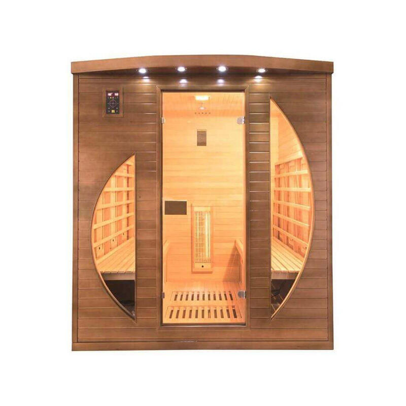 Infrarood sauna voor 4 personen - kwaliteitshout - LED verlichting