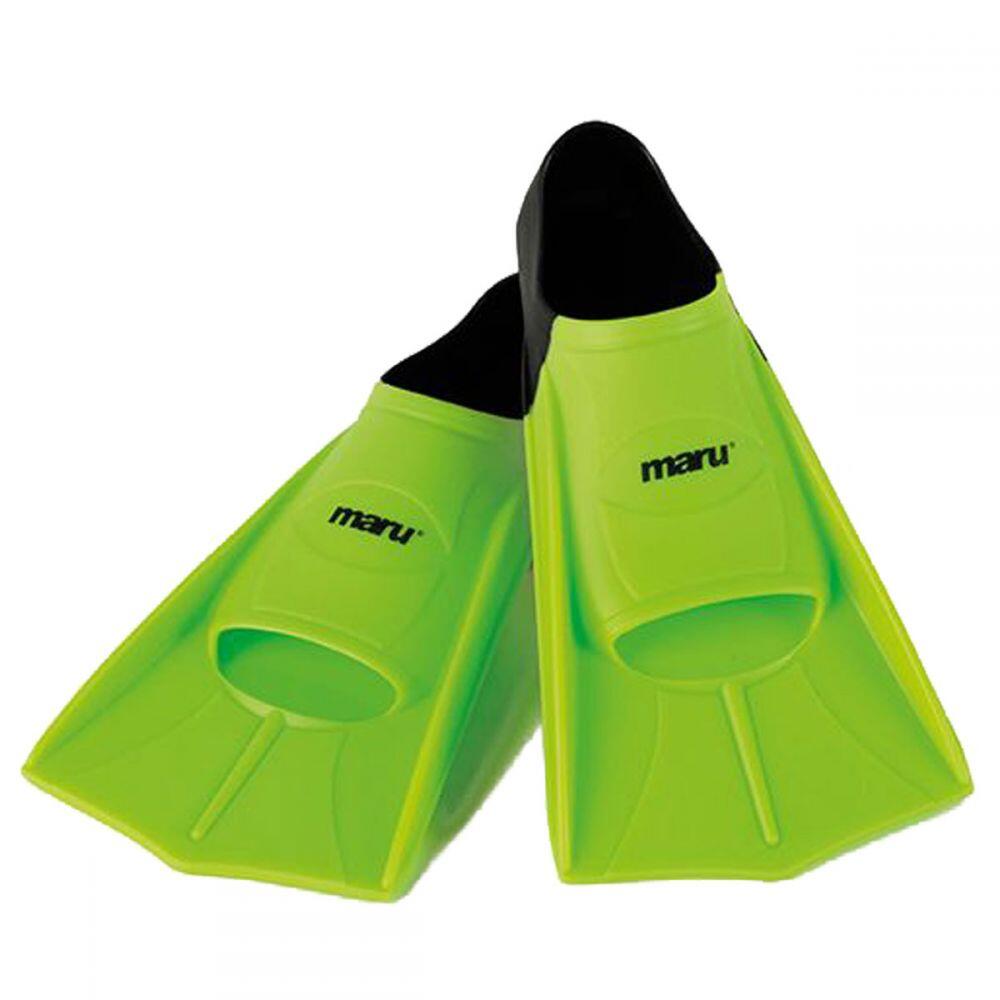 Maru Training Fins - Neon Lime/Black 1/2