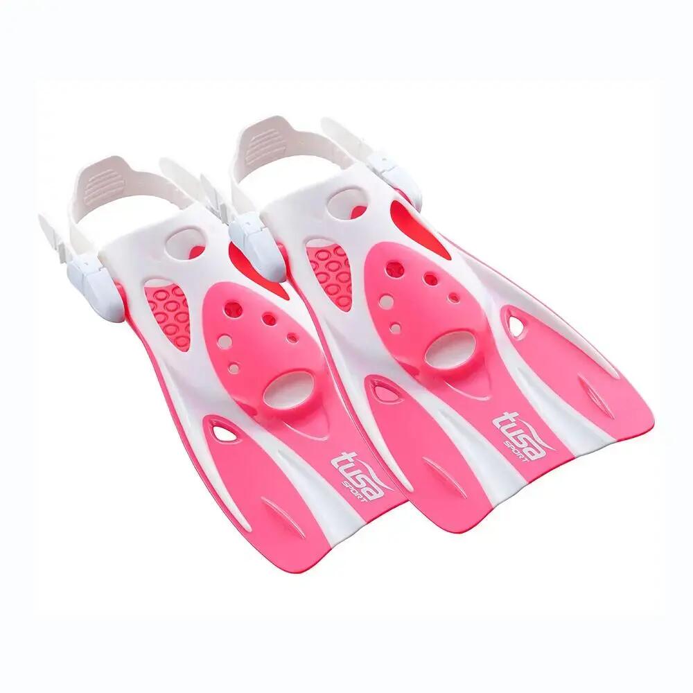 TUSA Sport Travel Snorkelling Fins Pink - Short Blade, Adjustable Open-Heel