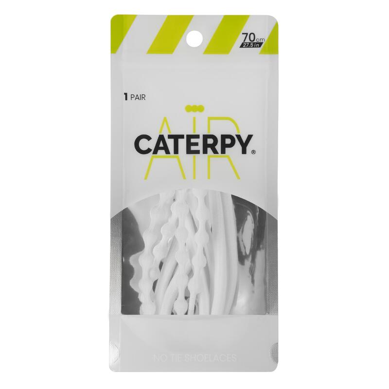 Caterpy Unisex No Tie Air Shoelaces - Silky White