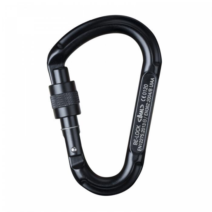 BEAL BE LOCK Large HMS climbing carabiner - Black