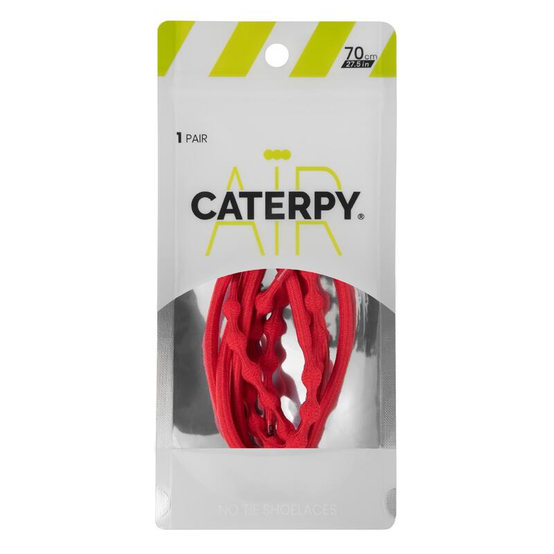Caterpy Unisex No Tie Air Shoelaces - Ruby Red